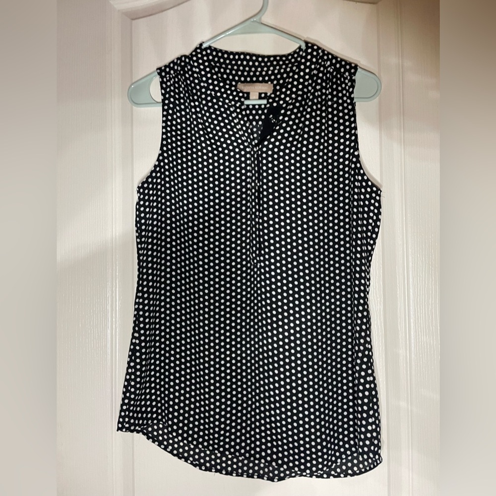 Banana Republic Sleeveless Polka-dot Blouse